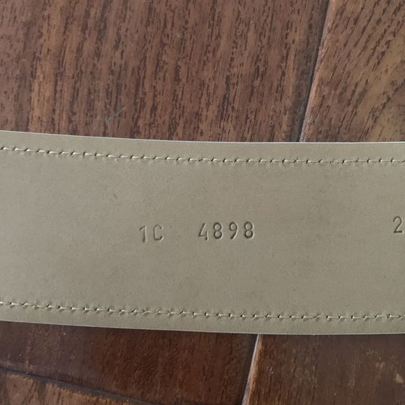 Prada Accessories | Leather Daino Belt, Ivory Size 16 (44\